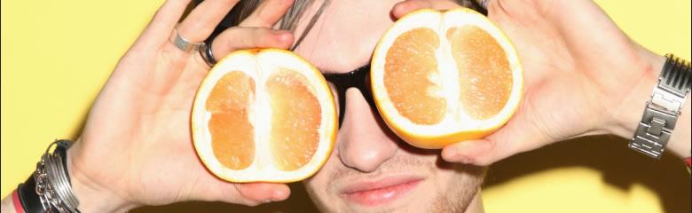 Boy with grapefruit eyes